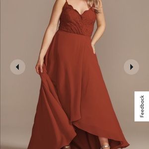 Lace Chiffon High-Low Dress